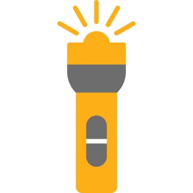 Bir el feneri simgesinin vektör illüstrasyonu