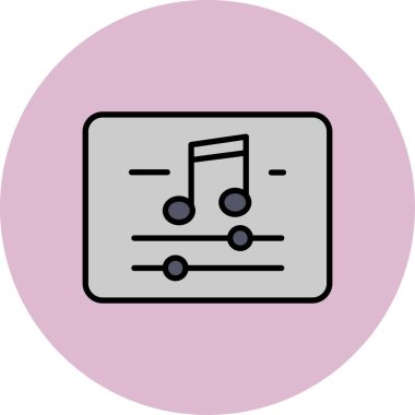 Vektör müzik simgesi illüstrasyonu