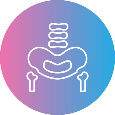 Mide modern simgesi, vektör illüstrasyonu