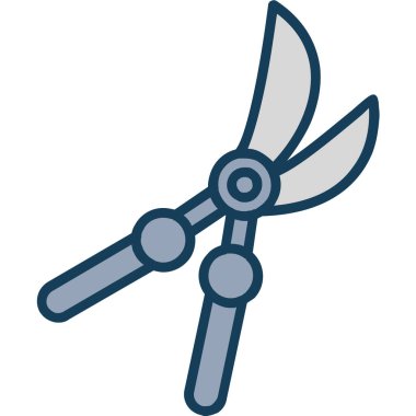 Mavi yay ile bir ikonun vektör illüstrasyonu