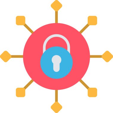 Kilit. Web simgesi basit illüstrasyon