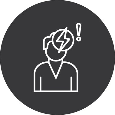 Baş ağrısı olan bir adam.