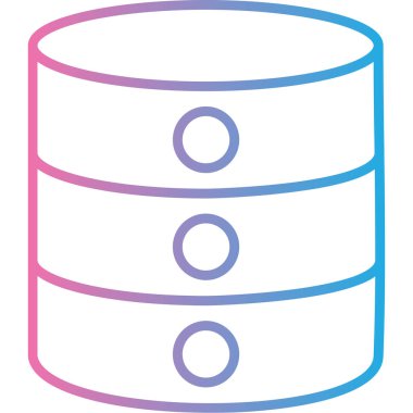 veritabanı. Web simgesi basit illüstrasyon