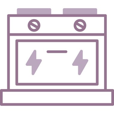 pil şarj güç simgesi doldurulmuş dış hat biçiminde