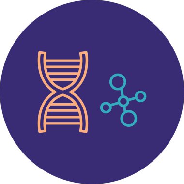 DNA molekülü vektör simgesi