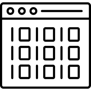Takvim simgesi vektör illüstrasyonu