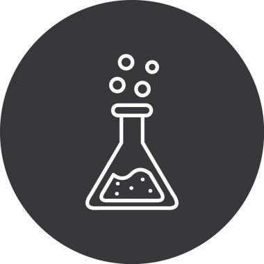 Bilim şişesi simgesi, vektör illüstrasyonu