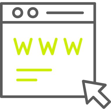 tarayıcı web sayfası simgesi, basit vektör illüstrasyon tasarımı