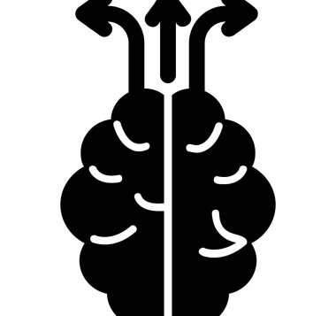 Beyin. Web simgesi basit illüstrasyon