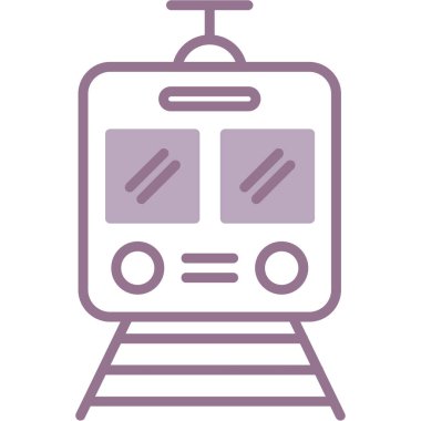tren. Web simgesi basit illüstrasyon
