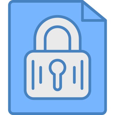 Kilit koruma simgesini ana hatlar biçiminde kilitle