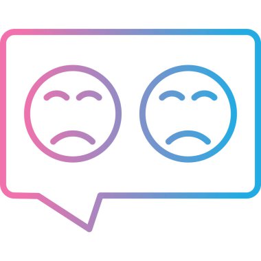 Bir sohbet simgesinin vektör illüstrasyonu