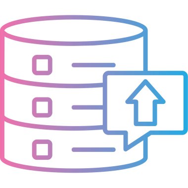 Sunucu. Web simgesi basit illüstrasyon