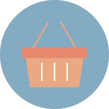 Sepet. Web simgesi basit illüstrasyon