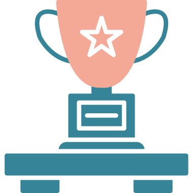 Kazanan Kupası düz kutsal kişilerin resmi, vektör çizim