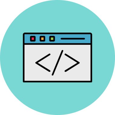 Web geliştirme simgesi vektör illüstrasyonu