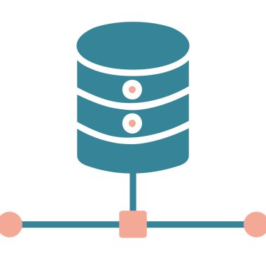 Şeffaf bir arkaplanda sunucu vektör çizimi. Birinci kalite semboller. Konsept ve grafik tasarımı için vuruş simgesi.
