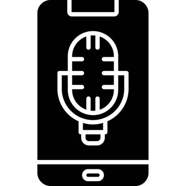 Mikrofon simgesi, anahat stili