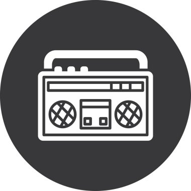 radyo vektör simgesi modern basit illüstrasyon