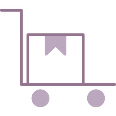 dağıtım arabası vektör çizgisi simgesi, düzenlenebilir vuruş