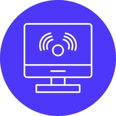 Bilgisayar. Web simgesi basit illüstrasyon