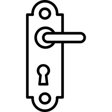 Anahtar kilidi. Web için basit bir güvenlik kilidi vektör simgesi çizimi