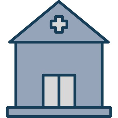 Hastane binası. Basit illüstrasyon