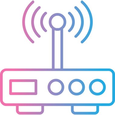 Kablosuz. Web simgesi basit illüstrasyon