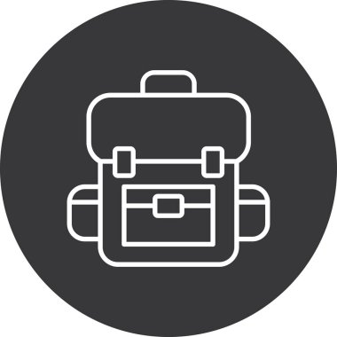 Evrak çantası simgesinin vektör illüstrasyonu