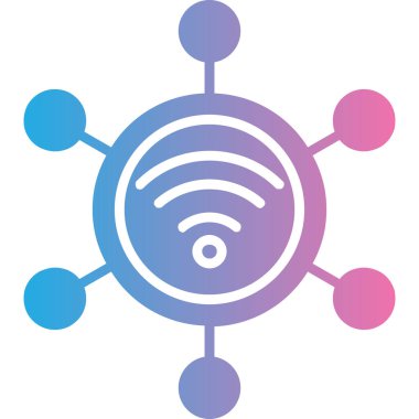 Kablosuz. Web simgesi basit illüstrasyon