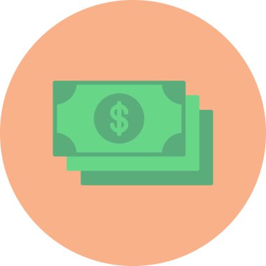 Dolar düz vektör simgesi