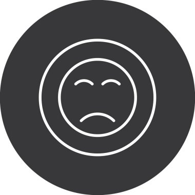 üzgün emoji simgesi vektör illüstrasyonu