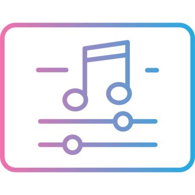 Müzik simgesi vektör illüstrasyonu