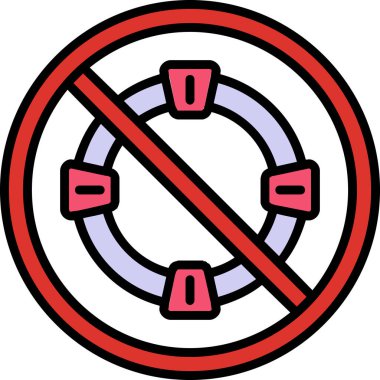 Yasak yok izin verilmeyen renk özeti simgesi