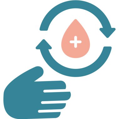 Bağış düz vektör simgesi