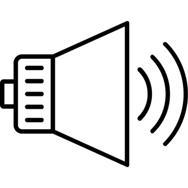 Hoparlör simgesi, vektör illüstrasyonu