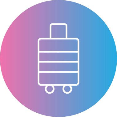 Çanta simgesinin vektör illüstrasyonu