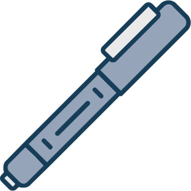 Kalem. Web simgesi basit illüstrasyon