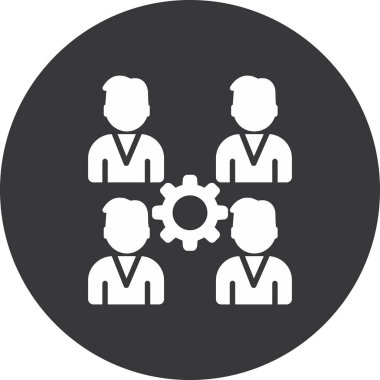 Ekip çalışması simgesi. Vektör çizim.