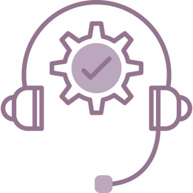 İzole edilmiş tek bir dişli ve saat simgesinin vektör çizimi