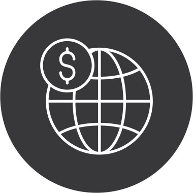 Küre vektör satırı simgesi