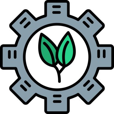 Filedoutline biçiminde eko enerji ekolojisi simgesi