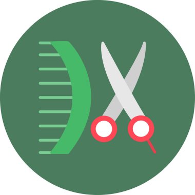 Makas Düz Vektör Simgesi