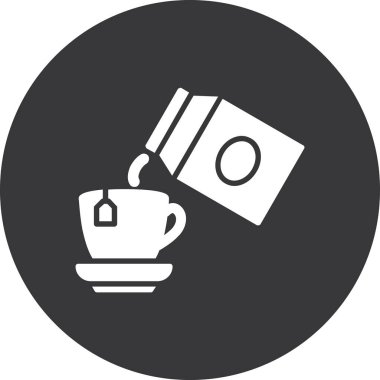 kahve fincanı simgesi, vektör illüstrasyonu