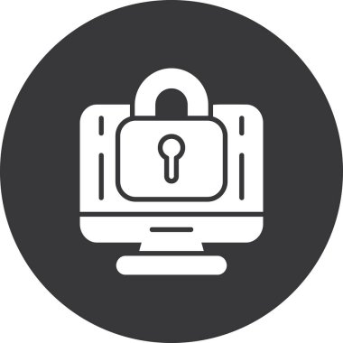 Kilit. Web simgesi basit illüstrasyon