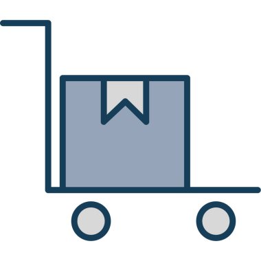 dağıtım kamyonu vektör simgesi