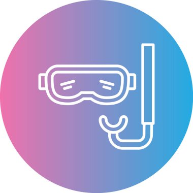 Dalış maske simgesi. vektör çizim