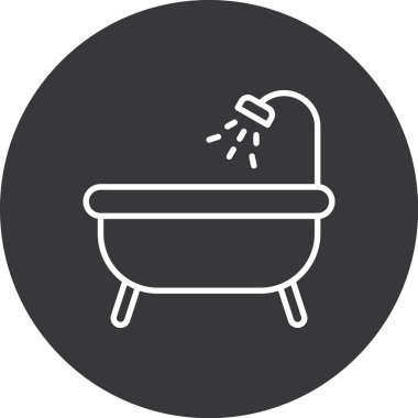 Küvet. Web simgesi basit tasarım