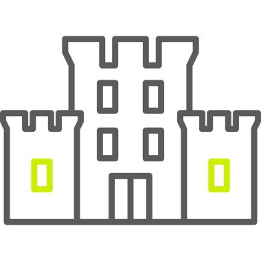 kale ikonu vektör illüstrasyonu