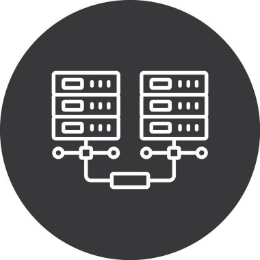 Modern sunucu simgesinin vektör illüstrasyonu